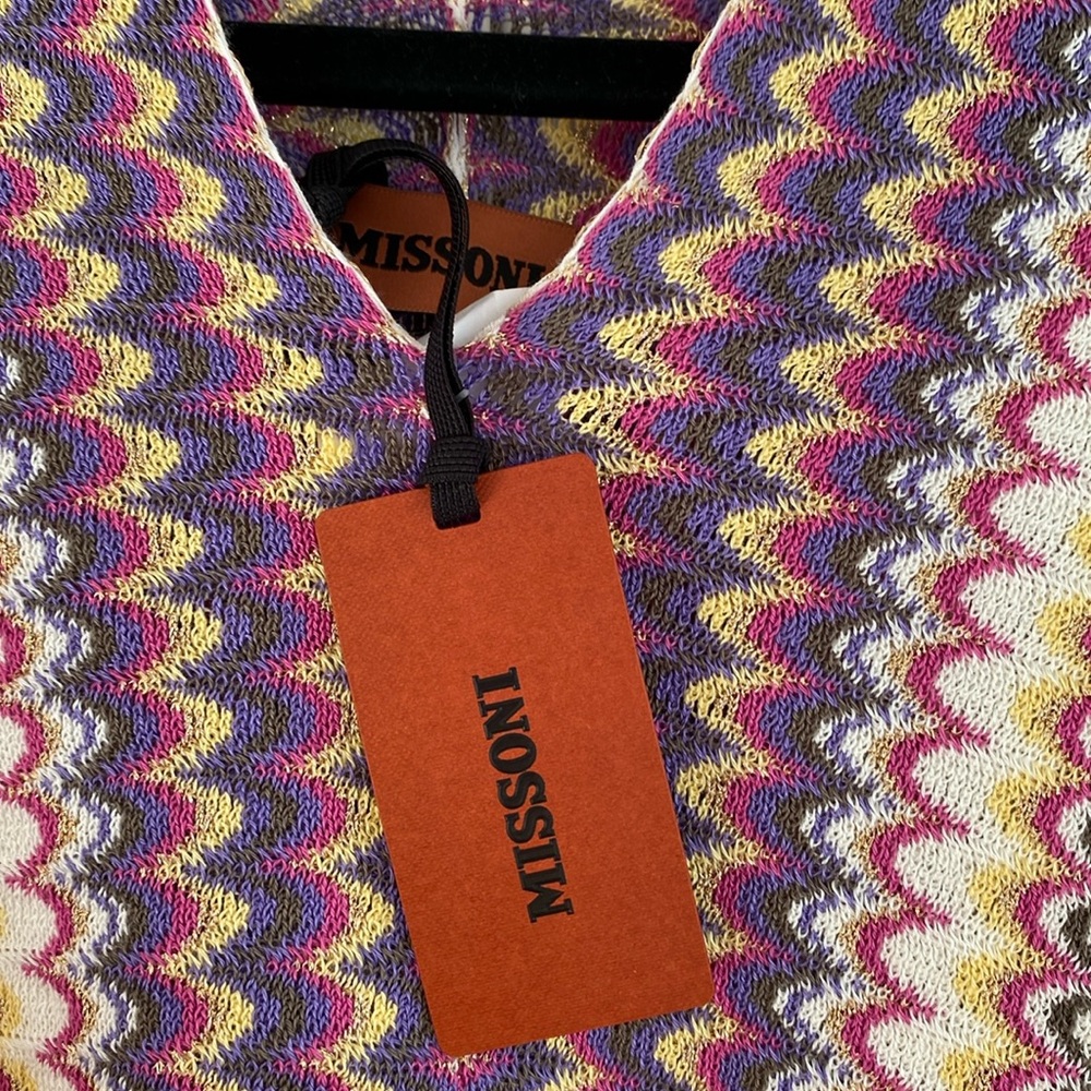 Missoni Chevron poncho/cover up/ Top - Picture 5 of 12